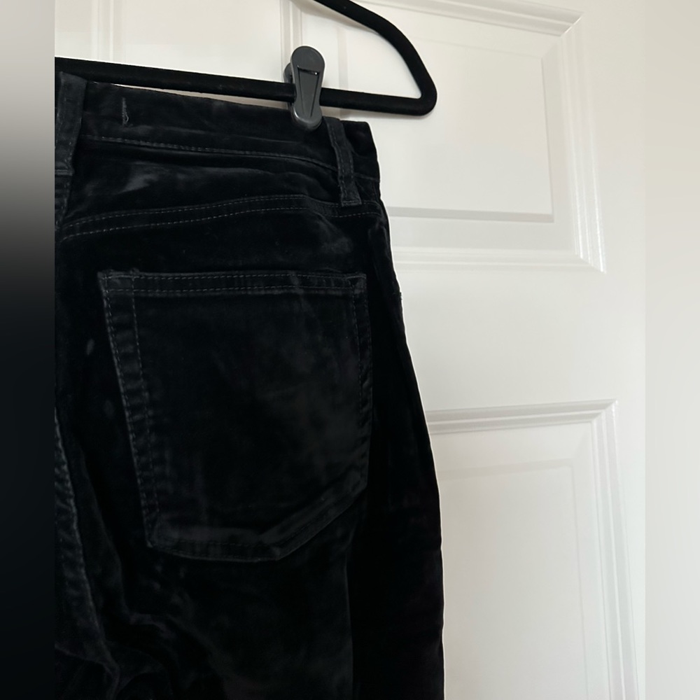 Free people black velvet pants